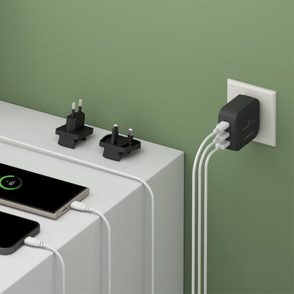 Smartix Premium 100W GaN Wall Adaptor - 2x 100W USB-C PD, Black