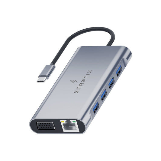 Smartix Premium 11-in-1 USB-C Hub with 100W USB-C PD, Silver