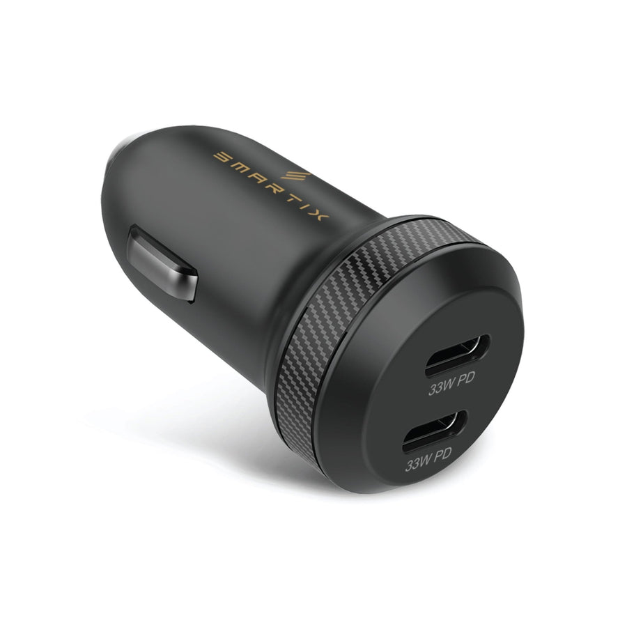 Smartix Premium 66W Fast Car Charger, Black