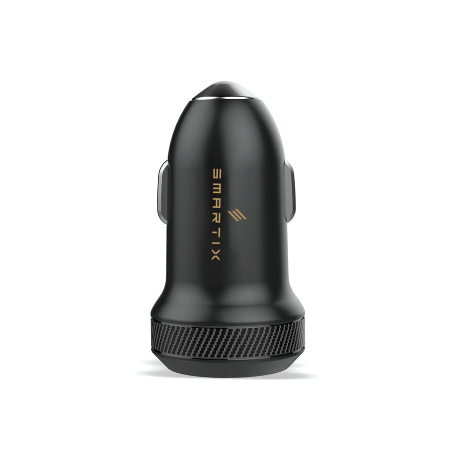 Smartix Premium 66W Fast Car Charger, Black