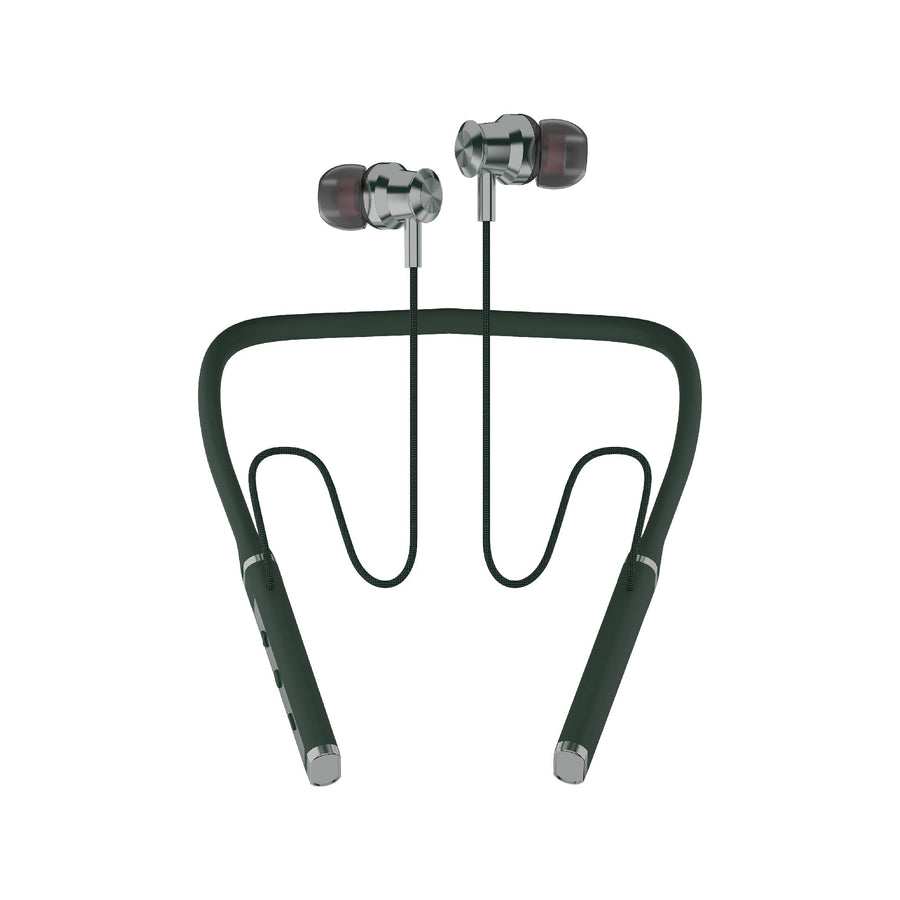 Smartix Premium Immerse Curv Neckband Wireless Earphone, Green