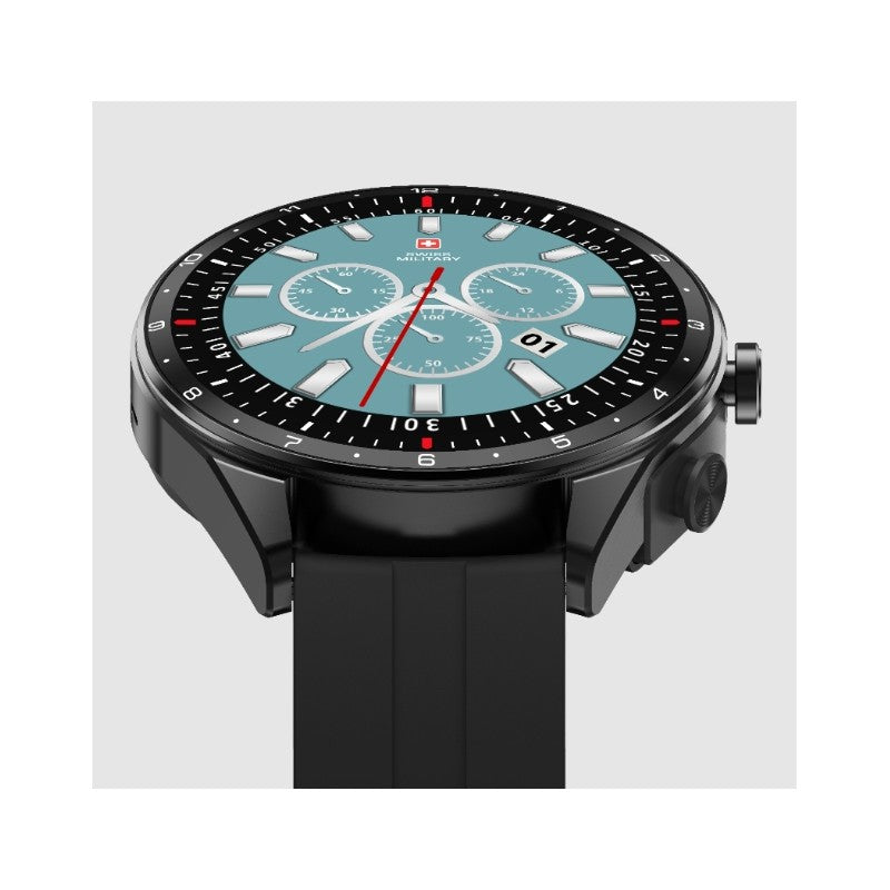 Dom Music Smartwatch with Metal Strap – Black