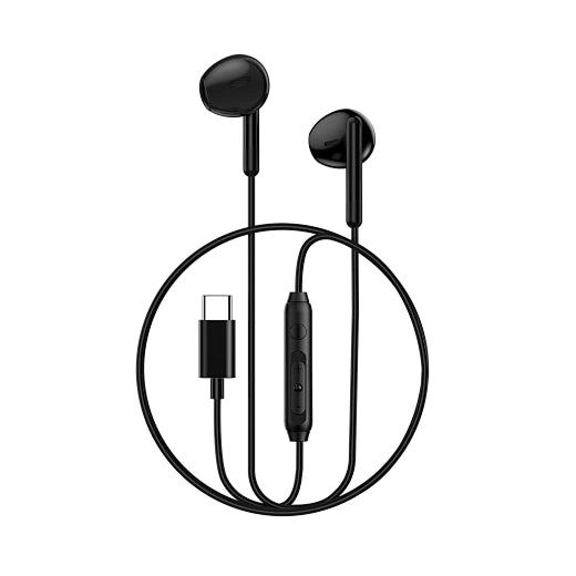WIWU Type-C Wired Earphones Black, EB314