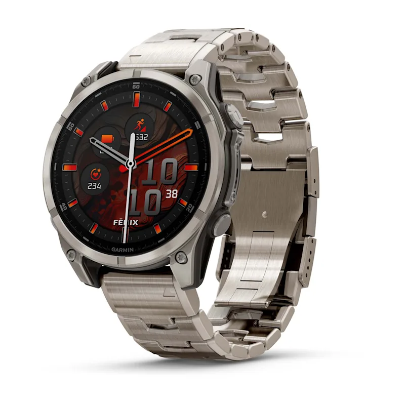 GARMIN FENIX 8 - 47 MM, AMOLED, SAPPHIRE BARE TITANIUM, GRAPHITE WITH
TITANIUM BAND PLUS GRAPHITE SILICONE BAND