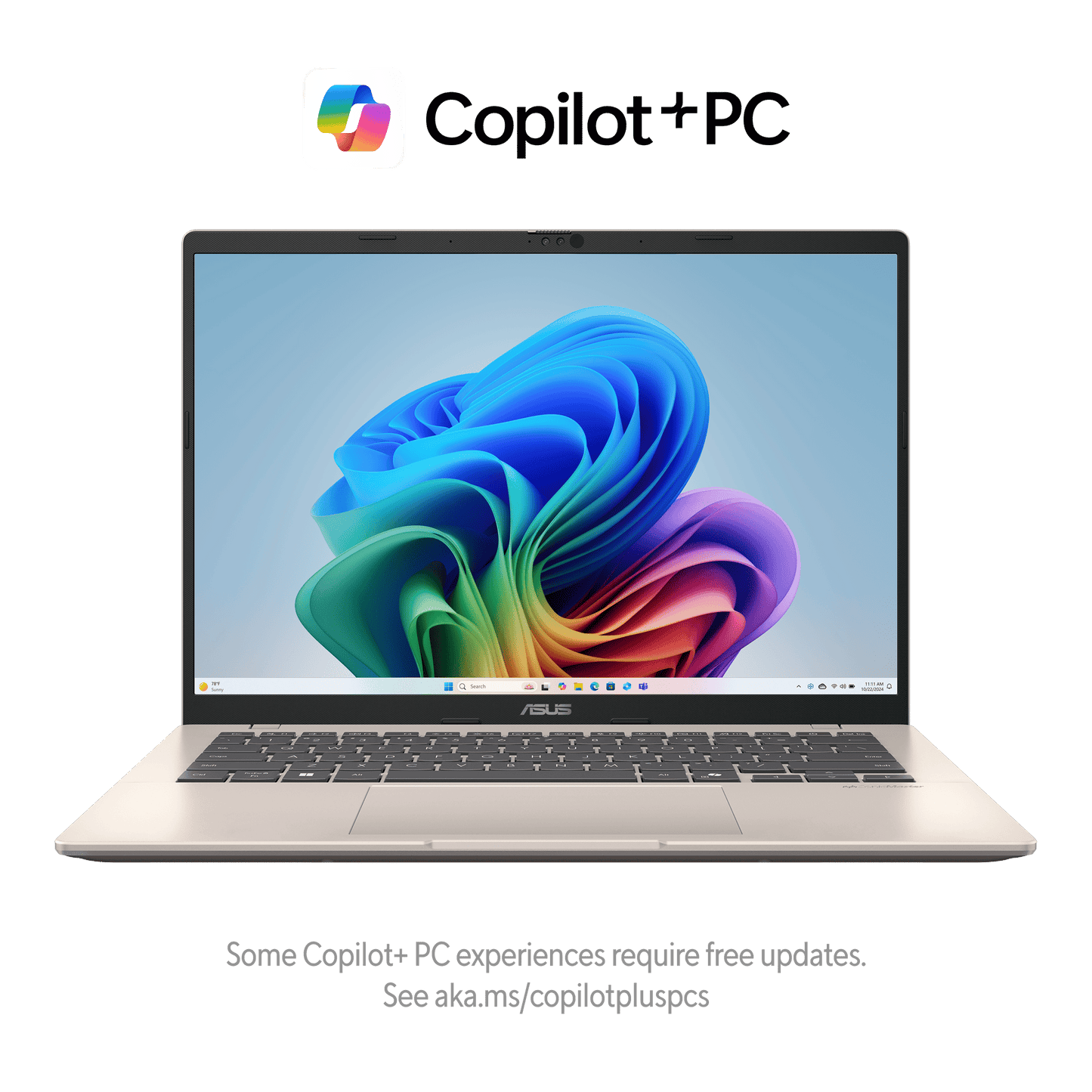 ASUS Vivobook 14 M1407KA Platinum Gold front view
