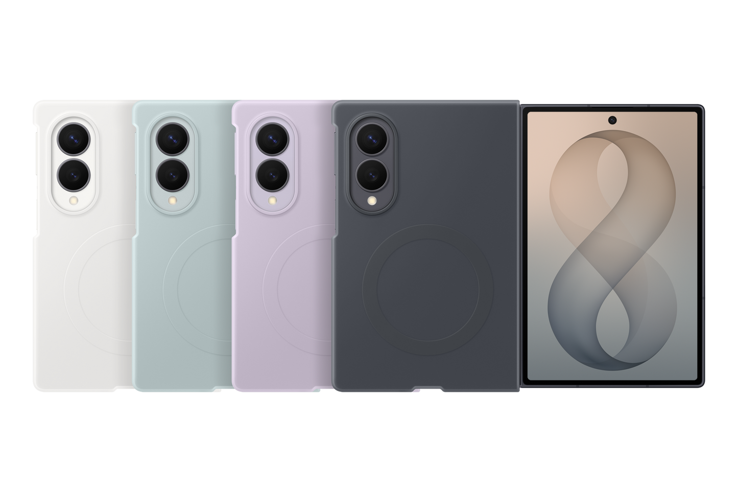 Samsung Z Fold8 Silicone Magnet Case Graphite - Set