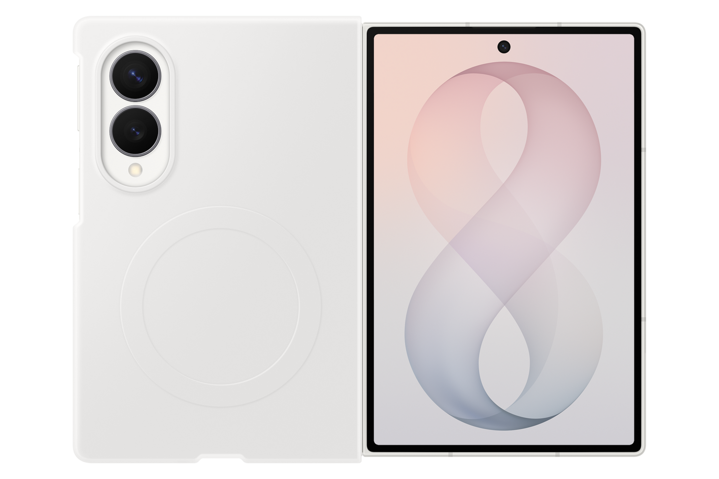 Samsung Z Fold8 Silicone Magnet Case Latte - Hero