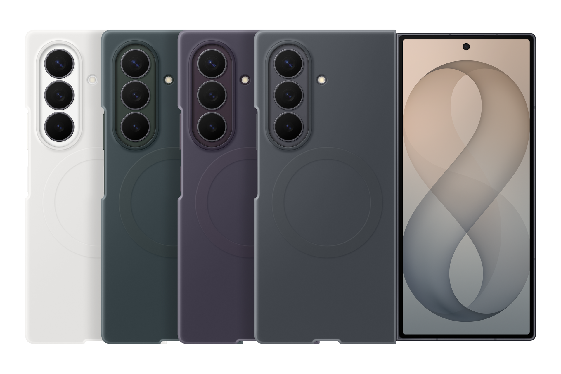 Samsung Z Fold8 Ultra Silicone Magnet Case Graphite - Set