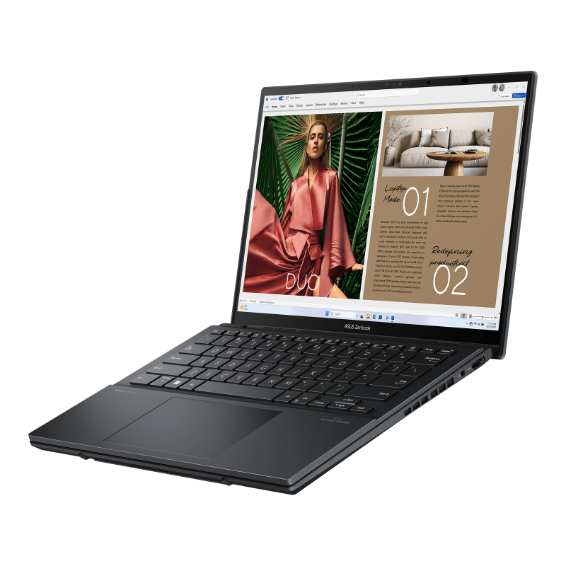 ASUS Zenbook Duo 14 OLED UX8406 Inkwell Gray - Laptop Mode