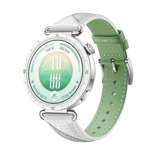 Huawei Watch GT 7 41mm Konsu Leather Strap Green White — Smartwatch
