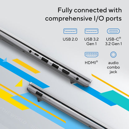 ASUS Vivobook 14 X1404VA‑EB385W – Intel Core 5‑120U | Intel Graphics | 16 GB RAM | 14″ FHD Display | Quiet Blue