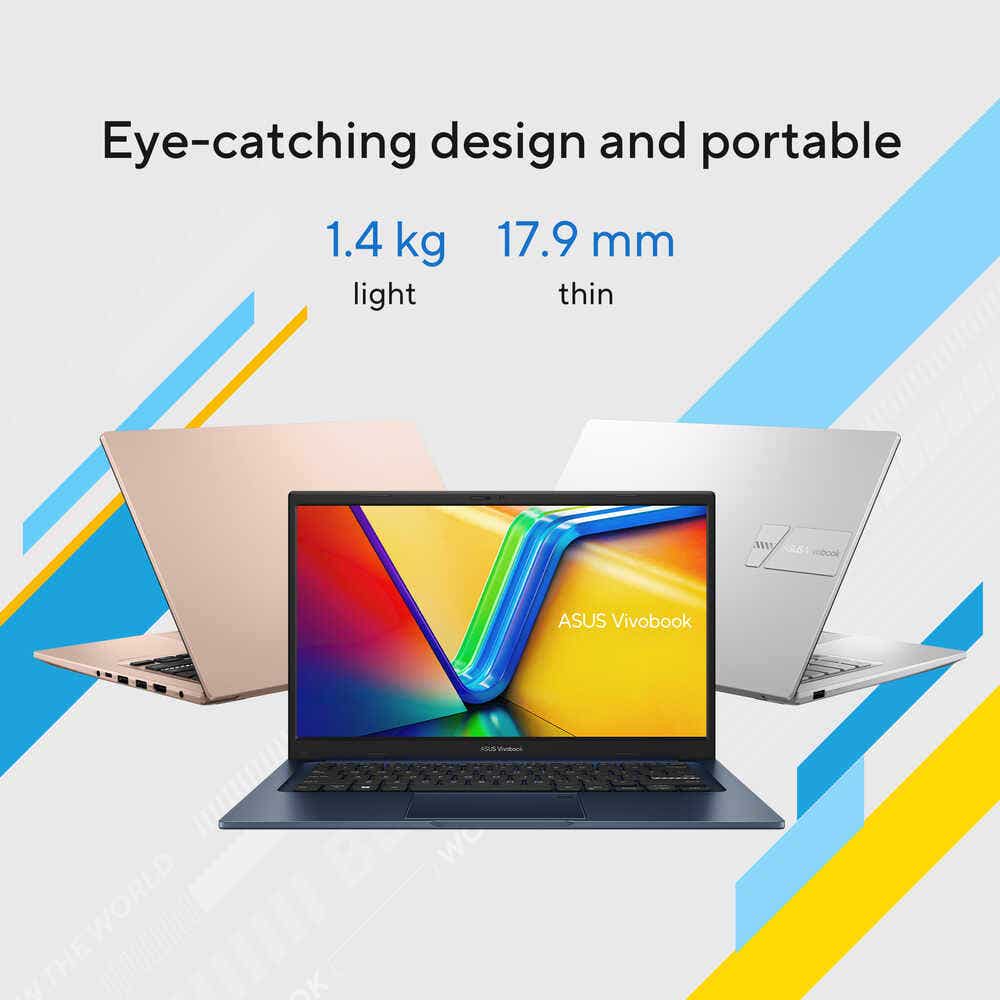 ASUS Vivobook X1404VA-NKI715WU  Laptop, Intel 13th Gen i7-1355U, 16GB RAM, 512GB SSD, Intel Iris Xe, 14 Full HD, Windows 11 Home, Quiet Blue